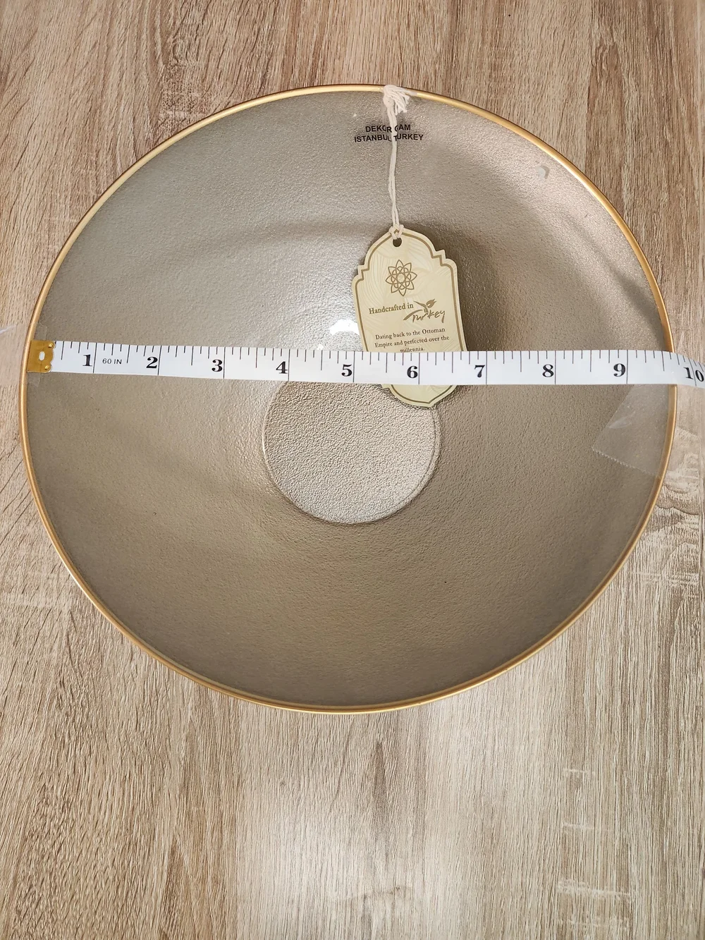 Elegant Gold-Tone Decorative Serving Bowl